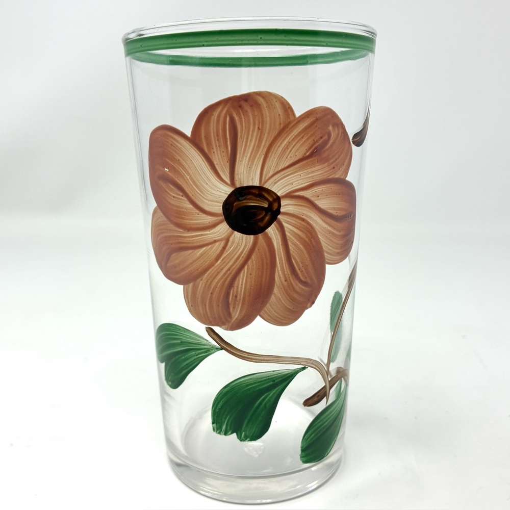 Blue Ridge Southern Pottery Glassware Tumbler Ridge Daisy Pattern Federal Glass